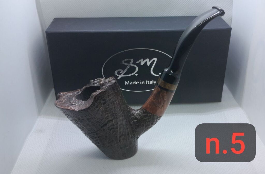 5328089 Pipa NUOVA bent sabbiata nera,